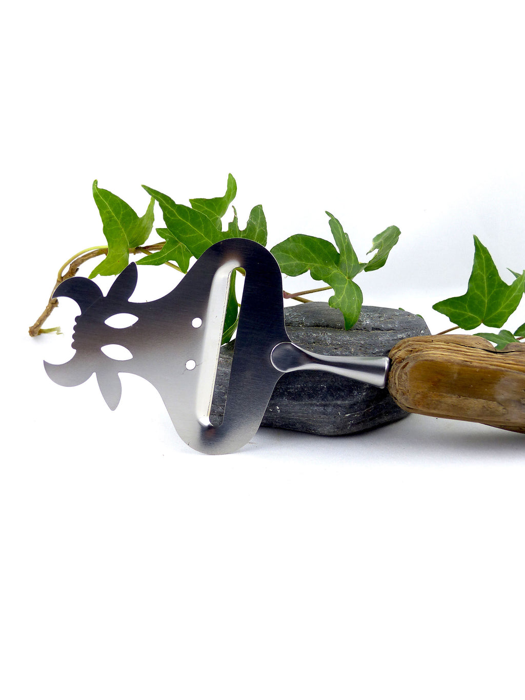 CHEESE SLICER 'Cow Carla' with DRIFTWOOD handle, cow cutlery, handcrafted by StoneSoftArt