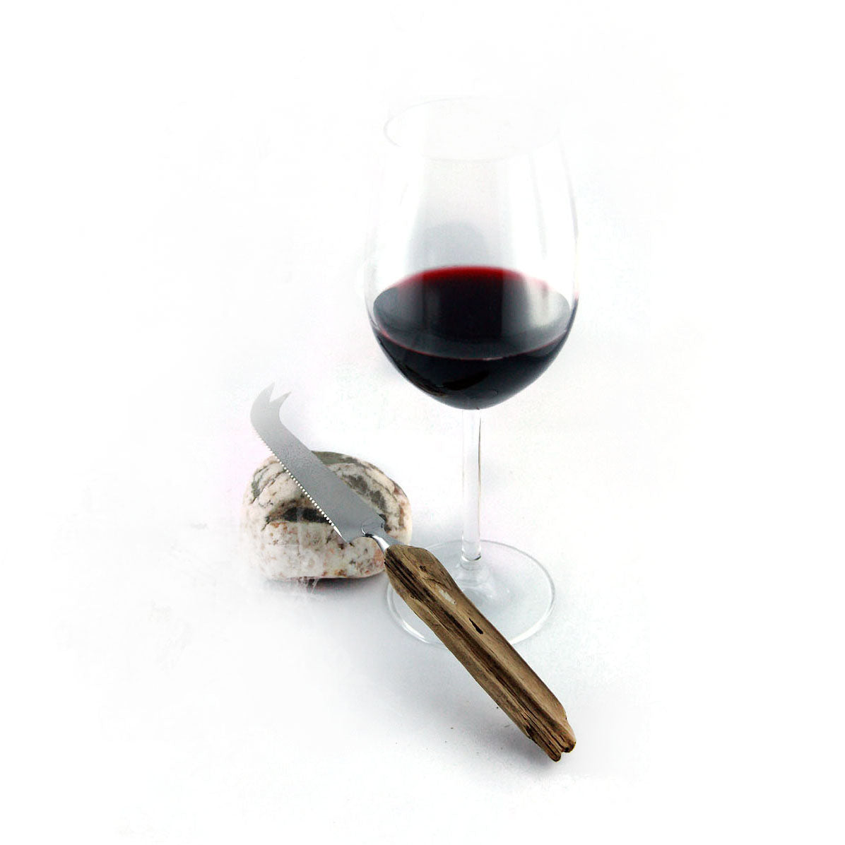 CHEESE KNIFE 'Knut' with DRIFTWOOD handle, handcrafted sustainable kitchenware