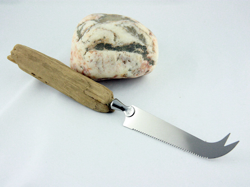 CHEESE KNIFE 'Knut' with DRIFTWOOD handle, handcrafted sustainable kitchenware