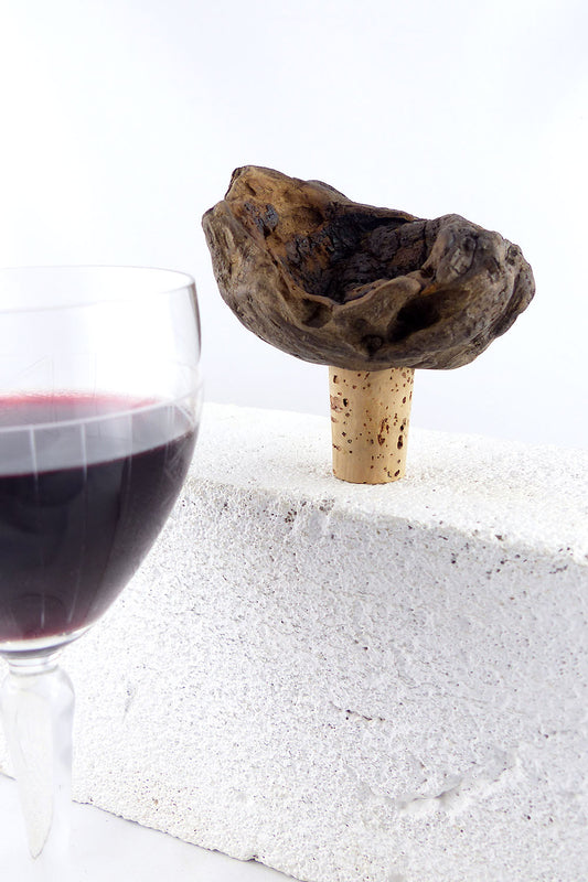 Wine BOTTLE CORK #11 with DRIFTWOOD handle, handcrafted eco friendly gift