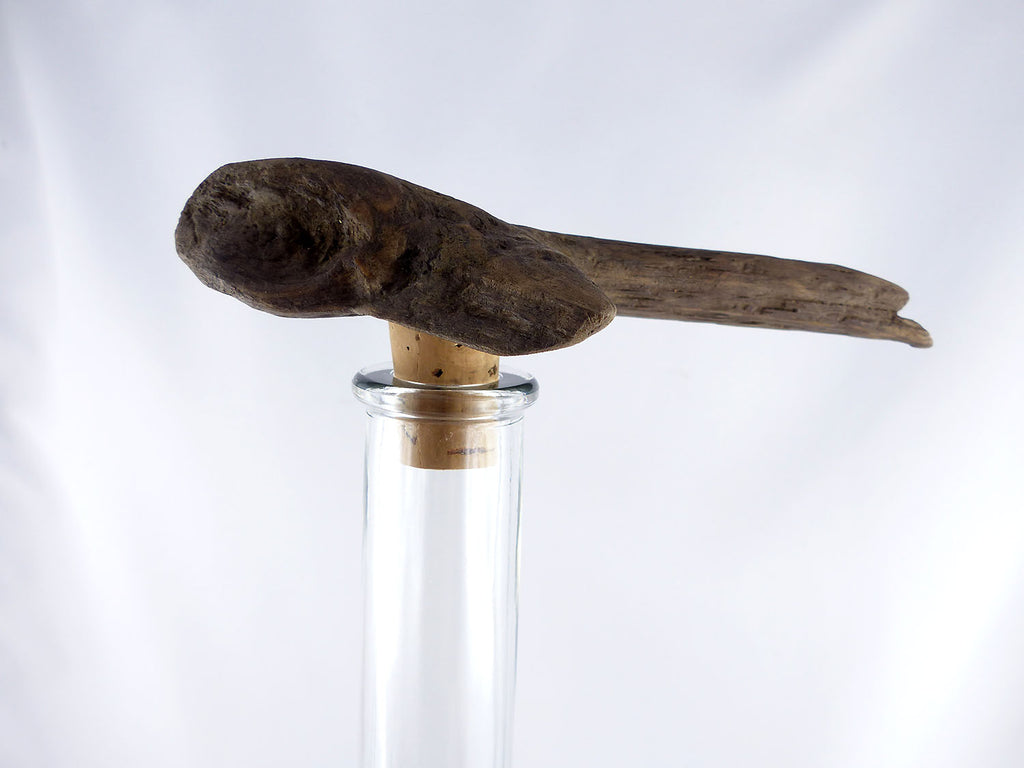 Wine BOTTLE CORK #9 with DRIFTWOOD handle, handcrafted eco friendly gift