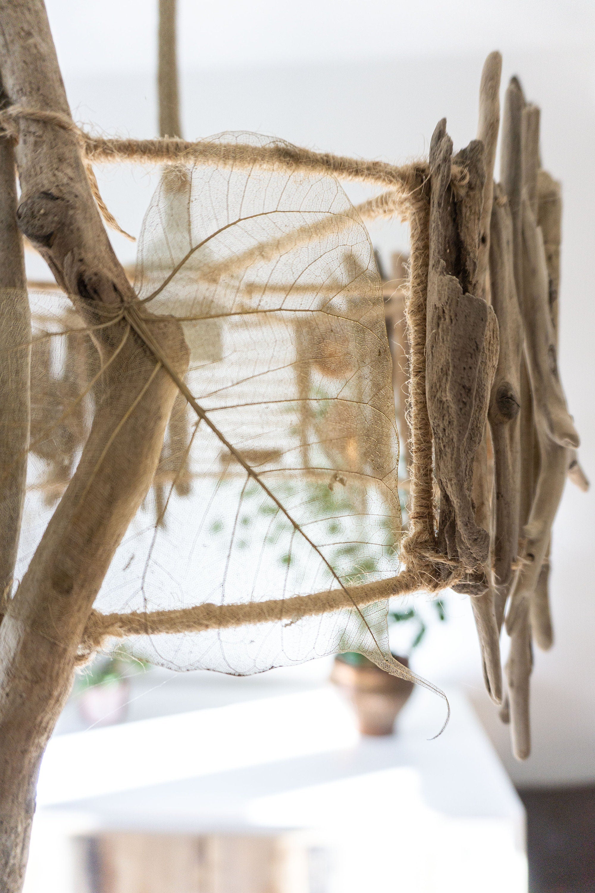 Unique DRIFTWOOD PENDANT LIGHT 'Oslo', hand-crafted ceiling lamp by StoneSoftArt