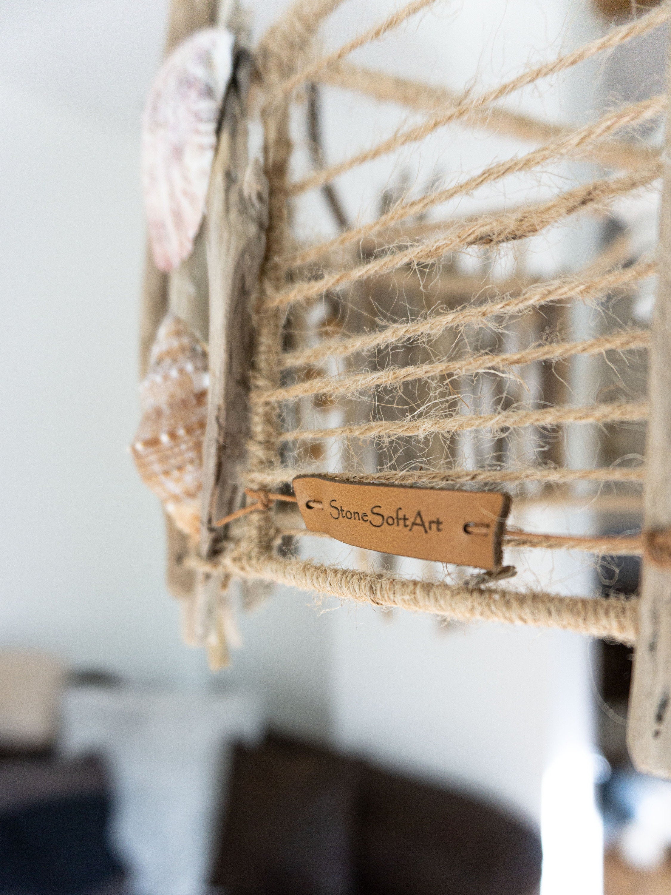 Unique DRIFTWOOD PENDANT LIGHT 'Oslo', hand-crafted ceiling lamp by StoneSoftArt