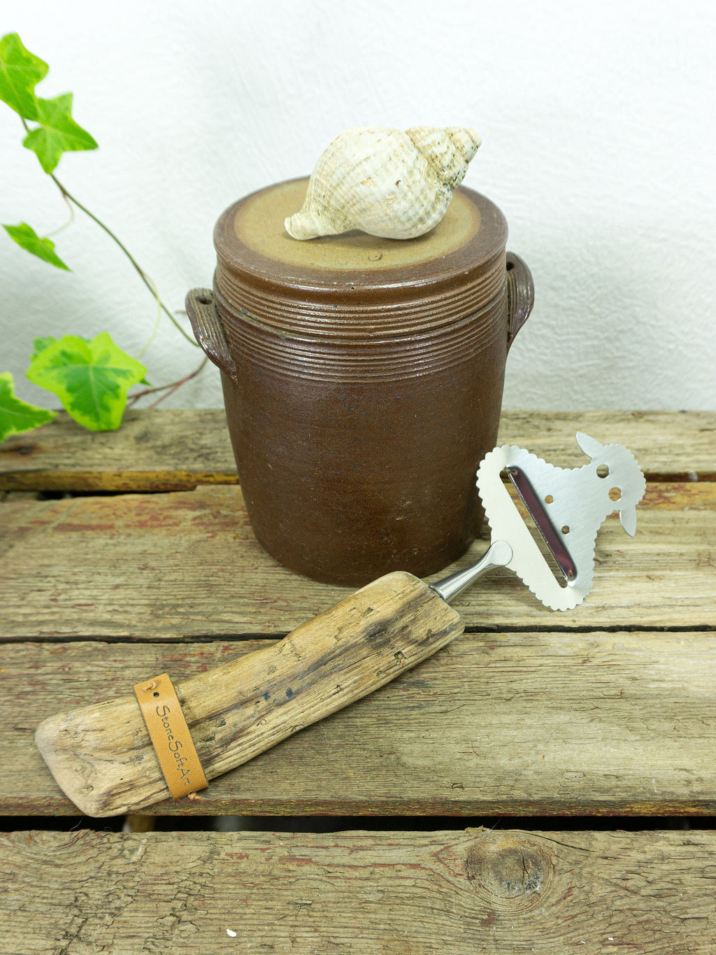 CHEESE SLICER 'Sheep Suzie' with DRIFTWOOD handle, sheep cutlery, handcrafted by StoneSoftArt